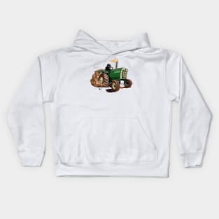 Cartoon race tractor Kids Hoodie